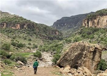 سنگی شبیه به سر انسان در منطقه کول چپ لرستان